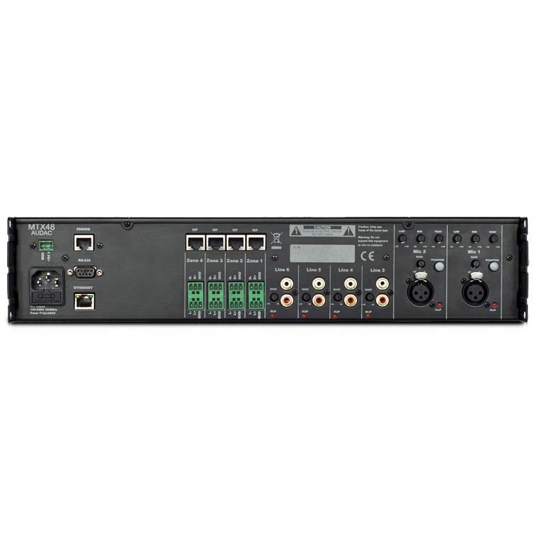 AUDAC MTX48 Аналоговая четырехзонная стереофоническая аудиоматрица с цифровым управлением