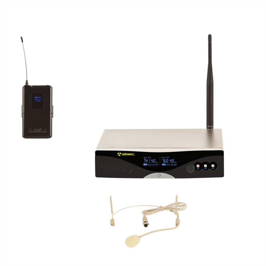 RADIOWAVE UHS-401S радиосистема с головным микрофоном телесного цвета, UHF650-740MHz.