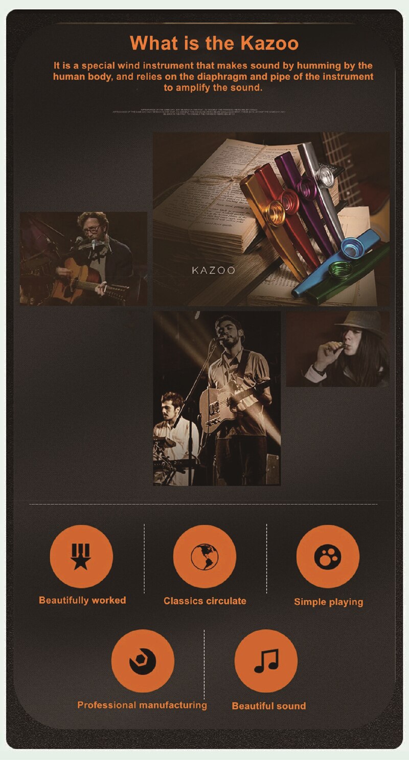 Казу Kazoo простой и легкий в освоении музыкальный инструмент
