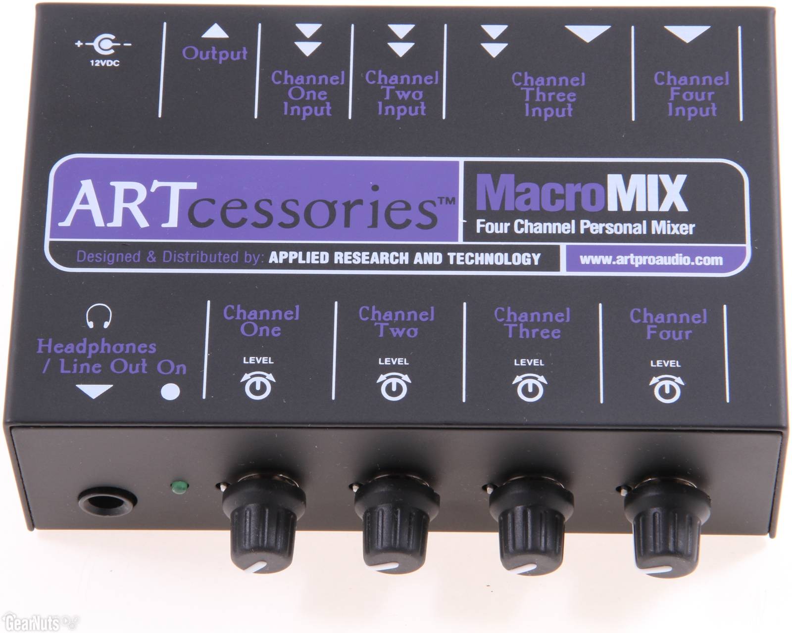 ART MacroMIX маленький 8 канальный микшер, 12-ой вход L-R RCA, 3 вход 1-4 или два L-R RCA, 4 вход 1-
