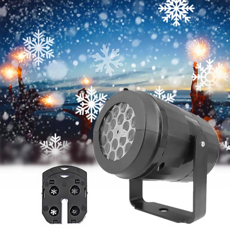Рождественский светильник, W886 + 6 сменных гобо, 4 Вт LED, проектор с движущимися картинками