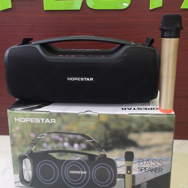 HOPESTAR A6 Pro Акустическая система с аккумулятором 55Вт с микрофоном, бумбокс, Bluetooth, AUX