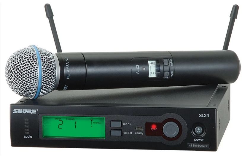SLX24/BETA58-R5 радиосистема 2х антенная вокальная. сумка, холдер, БП