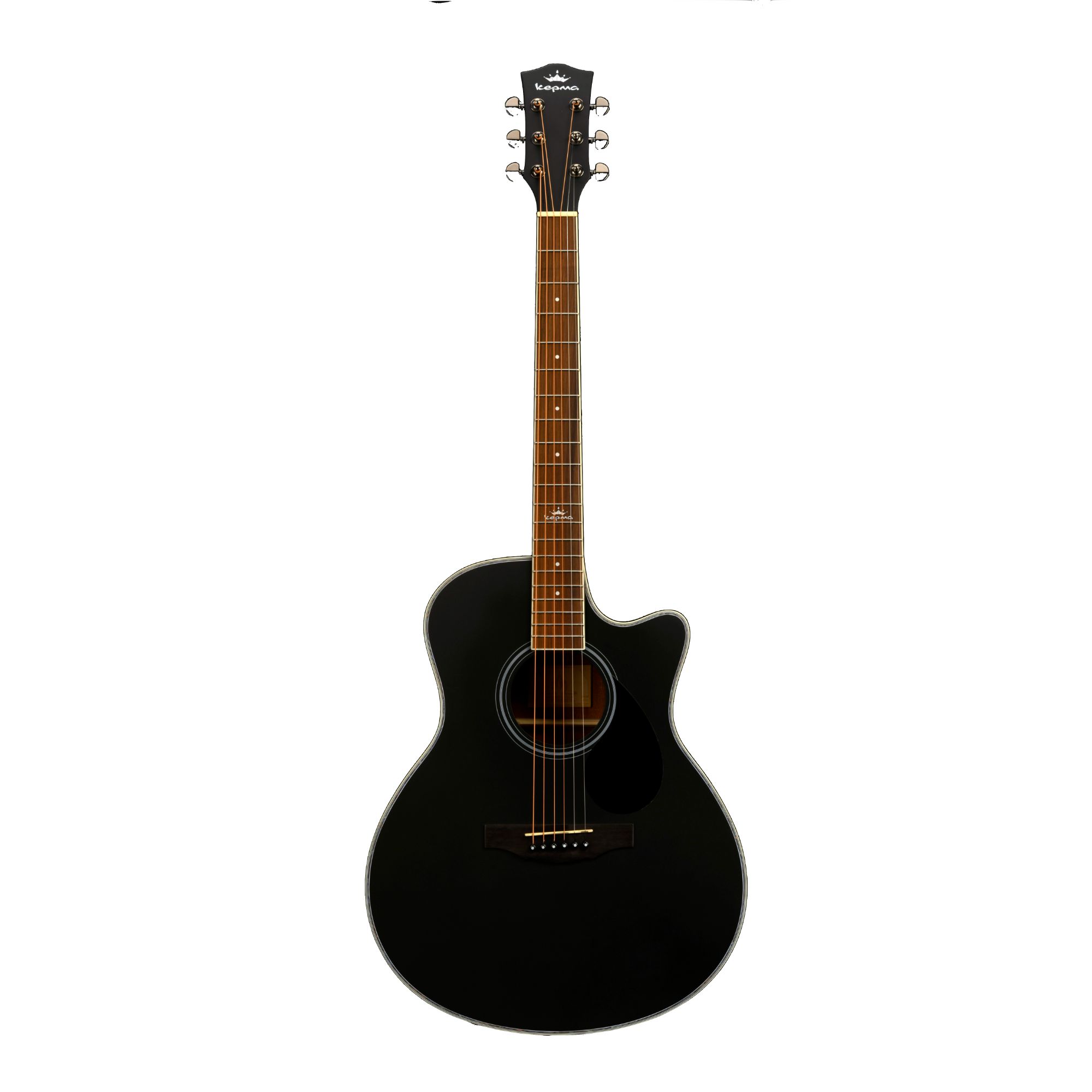 KEPMA A1C Black matt гитара акустическая, красное дерево, дека ель, цвет черный