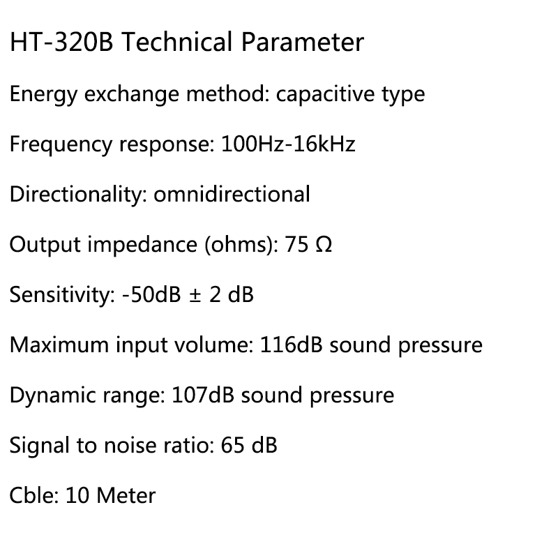 HTDZ HT-320G MICROFLEX микрофон театрально-хоровой, подвесной, всенаправленный (аналог SHURE MX202)