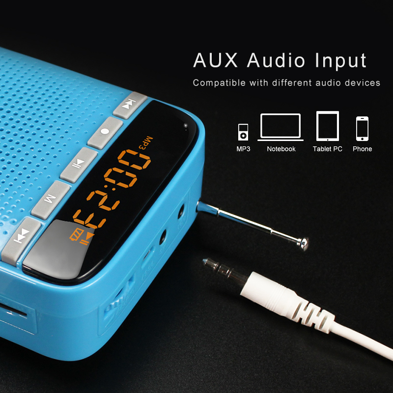 SHIDU SD-M400 портативный громкоговорит.10W, ЗАПИСЬ, головной микроф.,microSD,USB,MP3,FM тюнер