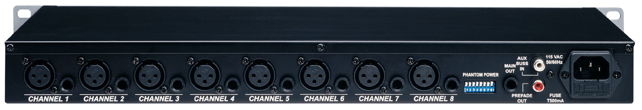 ART 418 рэковый микшер, 8 каналов mic (XLR), EQ, фантом 48V