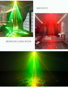 laser show sys ysh056 лазер 2 красных + 2 зеленых, 128 узоров, led rgbw, пду, микрофон, кронштейн