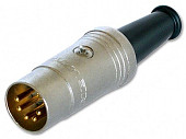 neutrik nys322g кабельный разъем din male, металлический корпус, 5 золоченых контактов (rean)