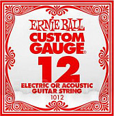 ernie ball 1012 струна для электро и акустических гитар. сталь, калибр .012