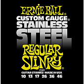 ernie ball 2246 струны для электрогитары regular (10-13-17-26-36-46) stainless steel
