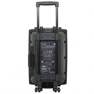 hl audio usk-12a wheel активная а/с с аккумулятором, 12" 2+2вх, rms100вт, usb, мр3, 2 радиомикрофона
