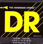 dr lltr-8 струны электрические, с гексоганальной сердцевиной, никель 8-38