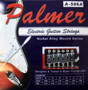 palmer a-506a струны 9-46 для электрической гитары (никель)
