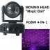 moving magic ball+beam 4x5w + 1x30w led rgbw вращающаяся голова, rgbw, dmx, auto, sound