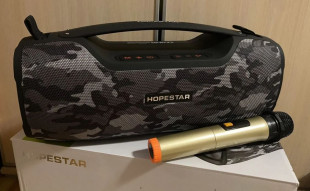 hopestar a6 pro акустическая система с аккумулятором 55вт с микрофоном, бумбокс, bluetooth, aux