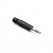amphenol ks3pb mini-jack 3.5мм стерео штекер на кабель диаметром 3-5мм, черный корпус