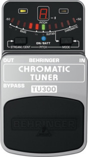 behringer tu300 chromatic tuner хроматический тюнер в виде педали для настройки гитар и бас гитар