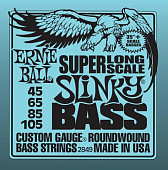 ernie ball 2849 струны для бас гитары с увеличенной мензурой sls, 45-105