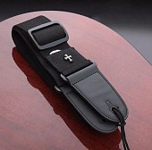 nwsh-100 black нейлоновый ремень (2") для гитары (винтажный крест), карман для медиатора, черный