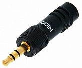 hicon hi-j35s-screw-m mini-jack 3,5мм штекер на кабель до 5,8мм черный металл.корпус, гайка (sennh)