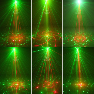 party lights a3h-60rg cube мини лазер красный +зеленый, 60 узоров, led rgb 3вт, ик пду, sound, auto