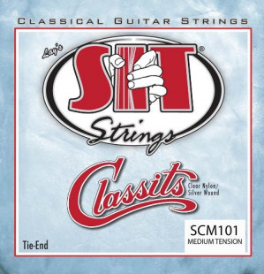 sit scm101 classits струны для классической гитары (30-33-41-28-35-40) среднего натяжения, прозрачны