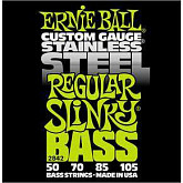 ernie ball 2842 струны для бас гитары regular (50-70-85-105) stainless steel
