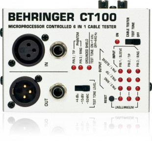 behringer ct100 микропроцессорный универсальный тестер для диагностики и отстройки звукового оборудо