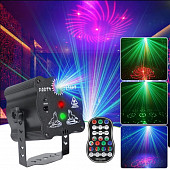 party light nm60rg-usb alien мини лазер красный +зеленый, 60 узоров, led rgb 3вт, ик пду, sound