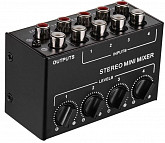 cx400 stereo mini mixer passive микшер пассивный, 4 стереоканала rca, сверхкомпактный